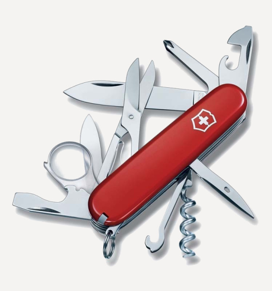 Нож Victorinox Explorer 91мм, 16 функций (красный с Лупой)